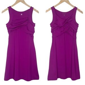 Athleta Athletic Dress Ruched Twist Purple Sleeveless Tank Size XS Outdoor Sport